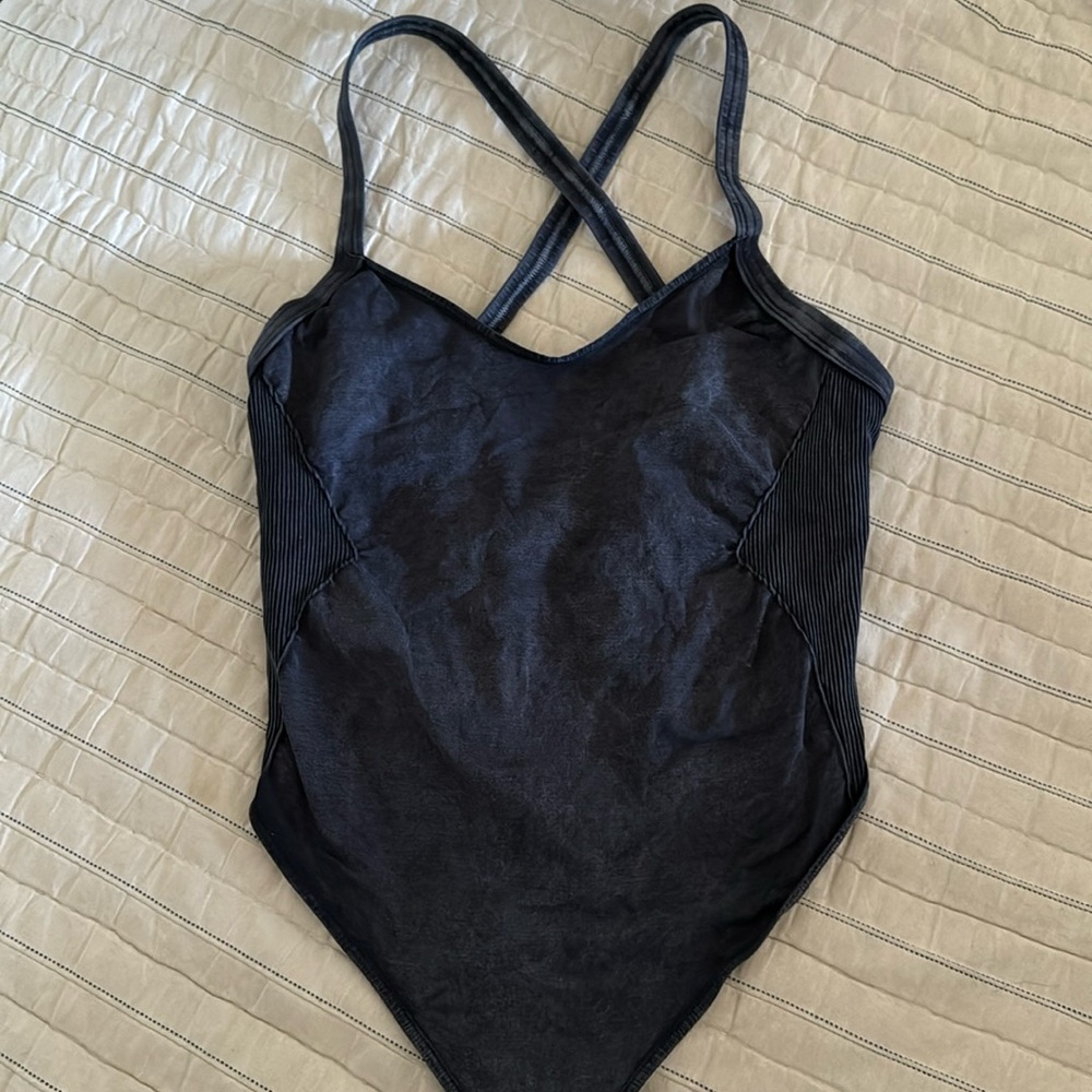 Women’s Black Strappy Tank Bodysuit